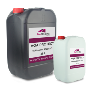 Resina base acuosa para proteger y sellar pavimentos de hormigón impreso y prefabricados